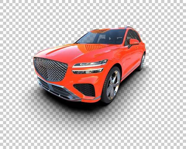 Realistischer SUV isoliert auf dem Hintergrund 3D-Rendering-Illustration