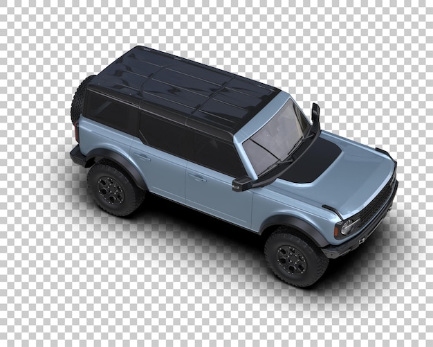 Realistischer SUV isoliert auf dem Hintergrund 3D-Rendering-Illustration
