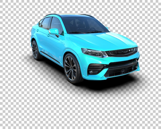 Realistischer SUV isoliert auf dem Hintergrund 3D-Rendering-Illustration
