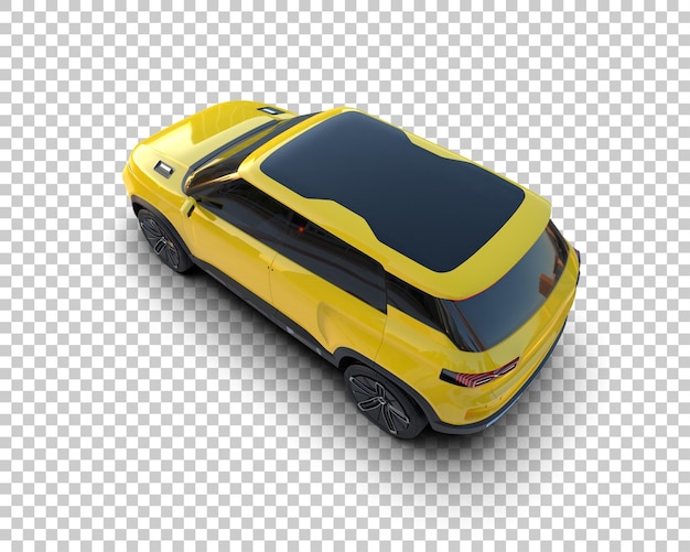 Realistischer SUV isoliert auf dem Hintergrund 3D-Rendering-Illustration