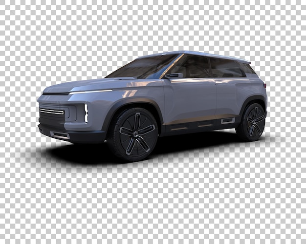 Realistischer SUV isoliert auf dem Hintergrund 3D-Rendering-Illustration