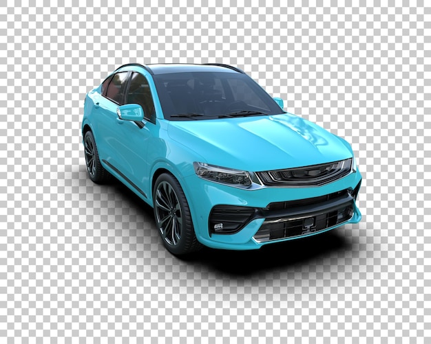 Realistischer SUV isoliert auf dem Hintergrund 3D-Rendering-Illustration