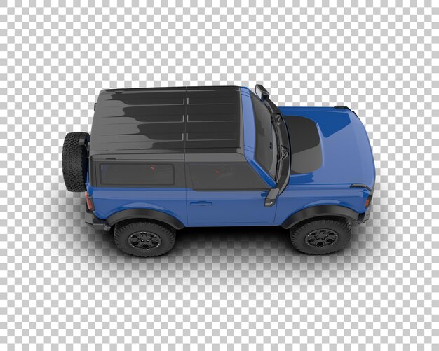Realistischer SUV isoliert auf dem Hintergrund 3D-Rendering-Illustration