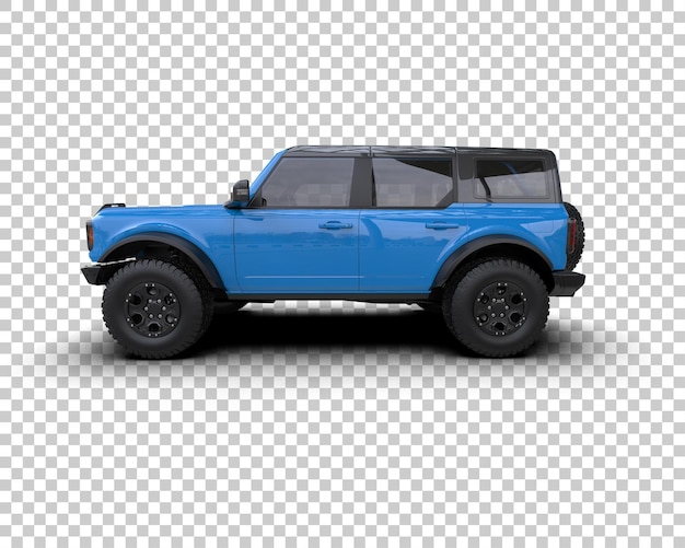 Realistischer SUV isoliert auf dem Hintergrund 3D-Rendering-Illustration