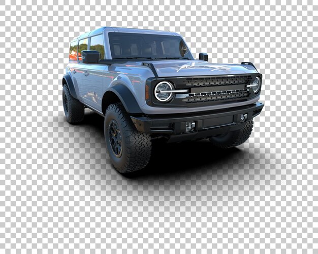 Realistischer SUV isoliert auf dem Hintergrund 3D-Rendering-Illustration