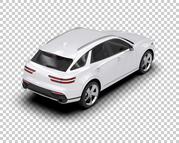 Realistischer SUV isoliert auf dem Hintergrund 3D-Rendering-Illustration