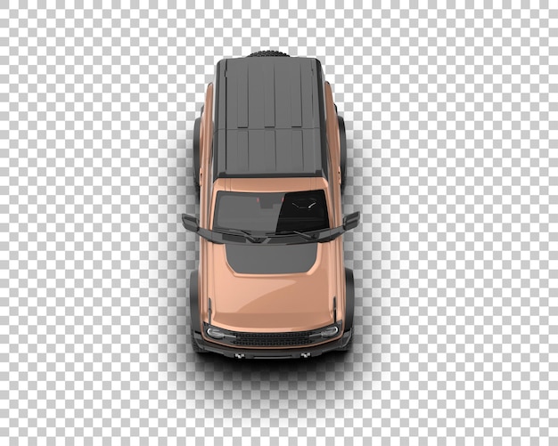 Realistischer SUV isoliert auf dem Hintergrund 3D-Rendering-Illustration