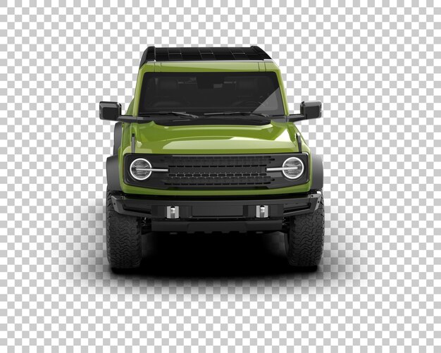 Realistischer SUV isoliert auf dem Hintergrund 3D-Rendering-Illustration