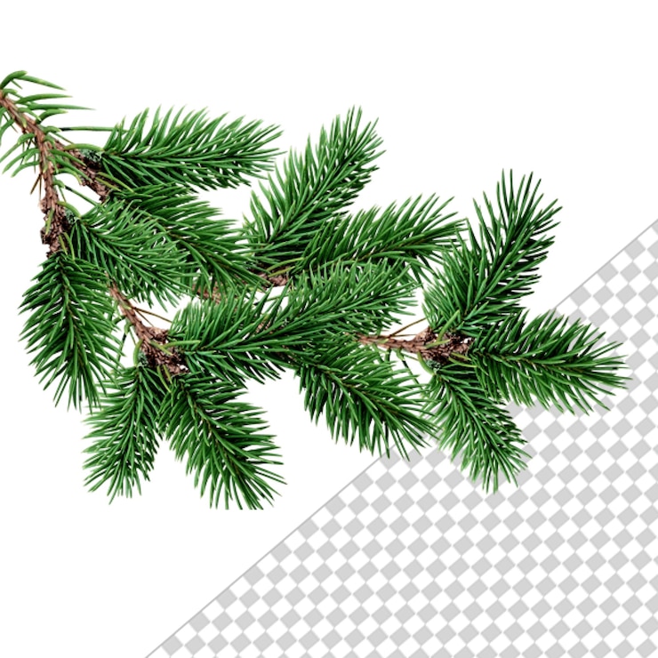 PSD realistischer weihnachtsbaum kalt auf durchsichtigem hintergrund