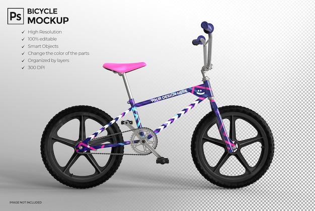 PSD realistisches 3d-bmx-fahrradmodellmodell