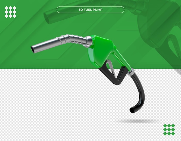 Realistisches 3d-gaspumpendesign-rendering