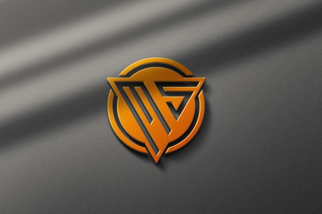 Realistisches 3D-Logo-Mockup-Design mit elegantem Schatten