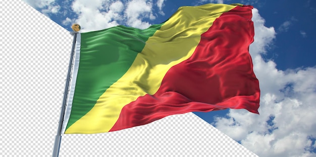 PSD realistisches 3d macht die republik kongo transparent