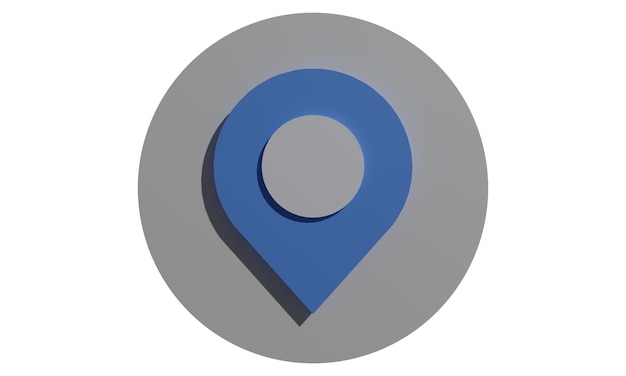 Realistisches 3D-Standort-Symbol Standortmarkierungssymbol