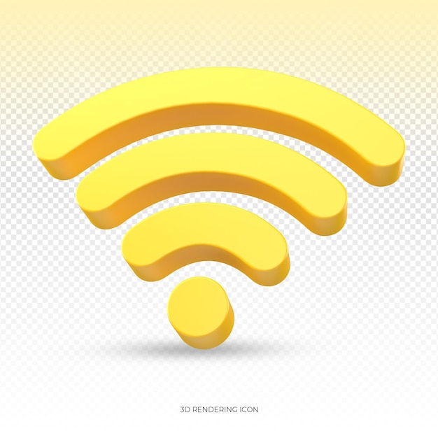 Realistisches 3D-WLAN-Symbol