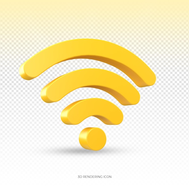 Realistisches 3d-wlan-symbol