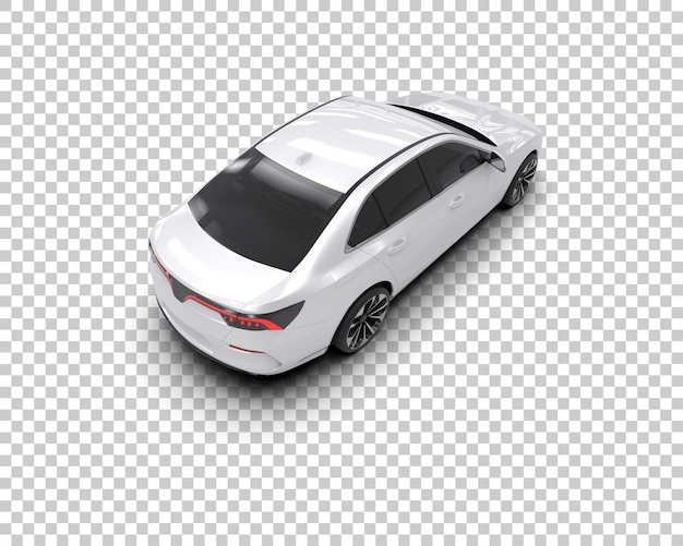 Realistisches Auto isoliert auf dem Hintergrund 3D-Rendering-Illustration