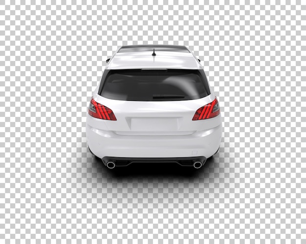 Realistisches Auto isoliert auf dem Hintergrund 3D-Rendering-Illustration