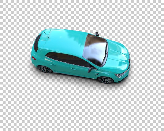 Realistisches Auto isoliert auf dem Hintergrund 3D-Rendering-Illustration