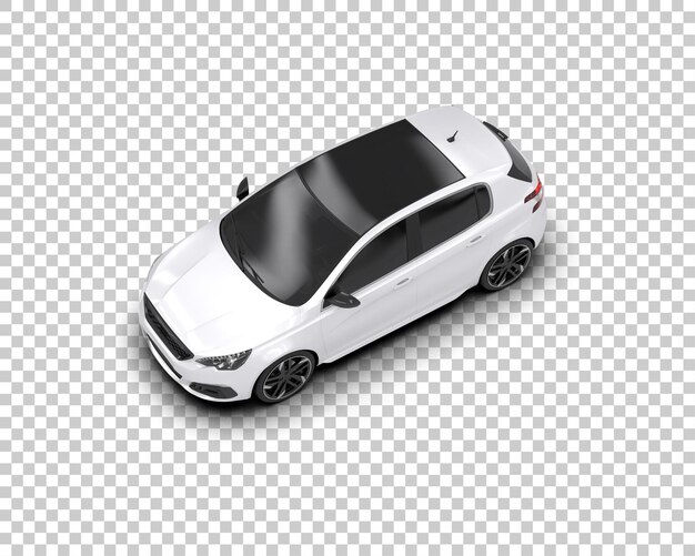 Realistisches Auto isoliert auf dem Hintergrund 3D-Rendering-Illustration
