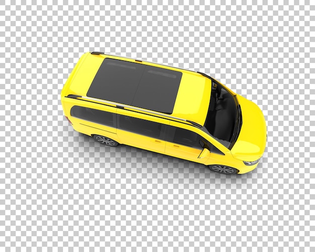 Realistisches Auto isoliert auf dem Hintergrund 3D-Rendering-Illustration