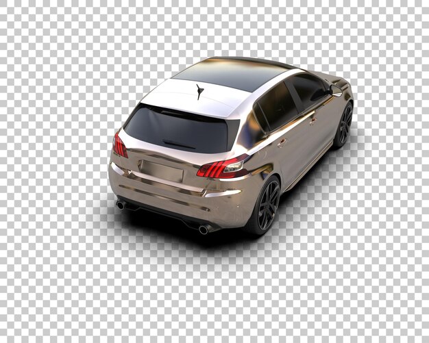 Realistisches Auto isoliert auf dem Hintergrund 3D-Rendering-Illustration