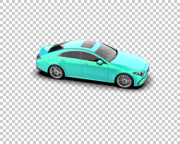 Realistisches Auto isoliert auf dem Hintergrund 3D-Rendering-Illustration