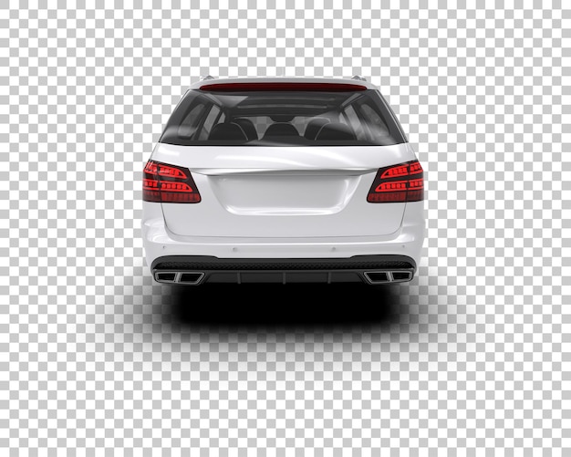 Realistisches Auto isoliert auf dem Hintergrund 3D-Rendering-Illustration