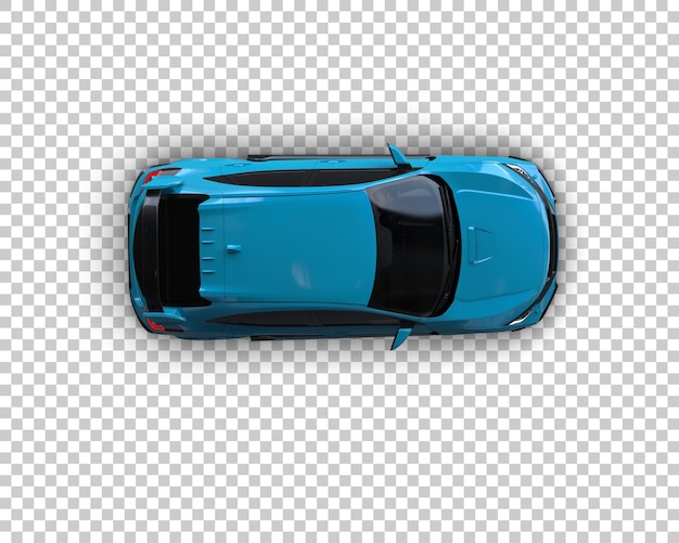 Realistisches Auto isoliert auf dem Hintergrund 3D-Rendering-Illustration