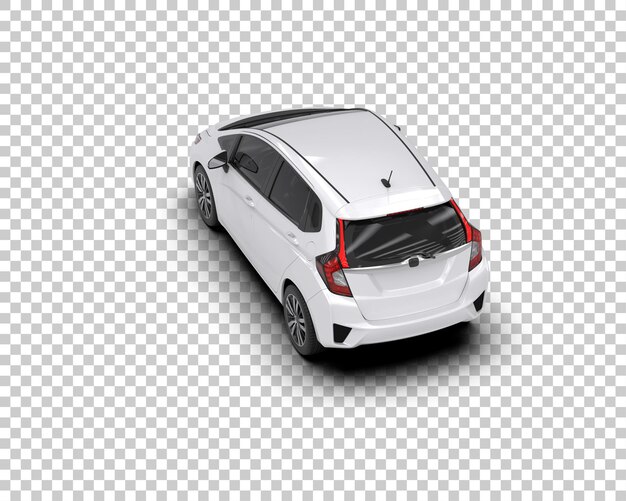 Realistisches Auto isoliert auf dem Hintergrund 3D-Rendering-Illustration