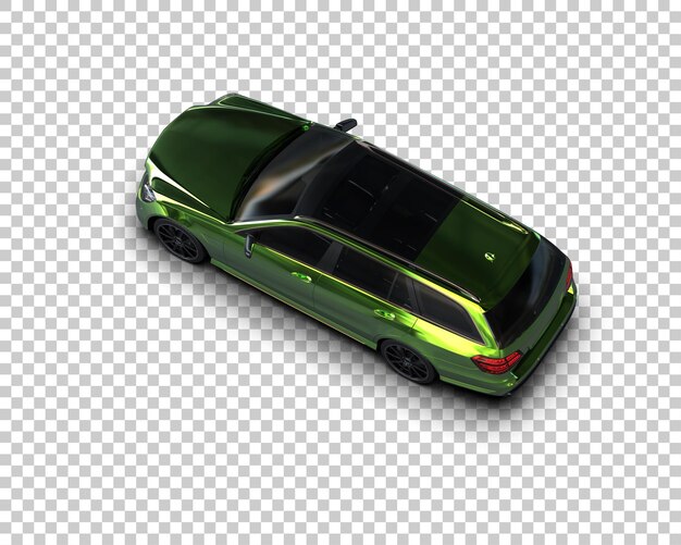 Realistisches Auto isoliert auf dem Hintergrund 3D-Rendering-Illustration
