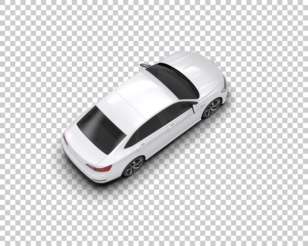 Realistisches Auto isoliert auf dem Hintergrund 3D-Rendering-Illustration