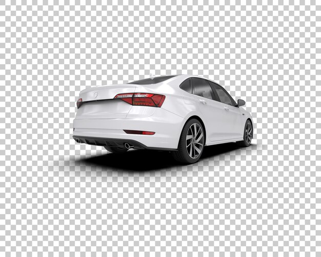 Realistisches Auto isoliert auf dem Hintergrund 3D-Rendering-Illustration