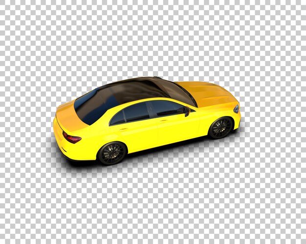 Realistisches Auto isoliert auf dem Hintergrund 3D-Rendering-Illustration