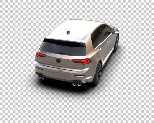 Realistisches Auto isoliert auf dem Hintergrund 3D-Rendering-Illustration