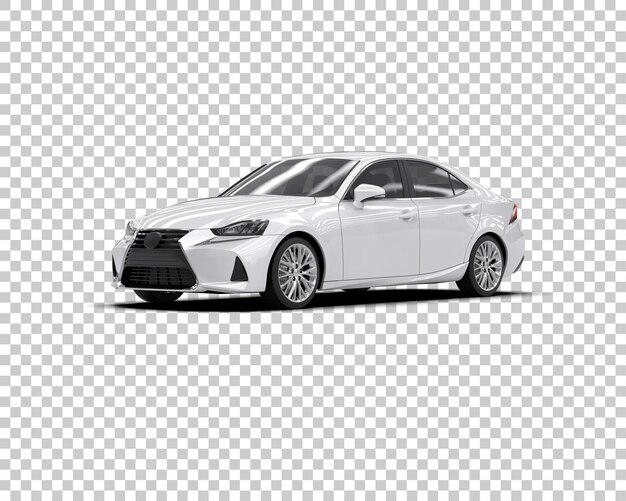 Realistisches Auto isoliert auf dem Hintergrund 3D-Rendering-Illustration