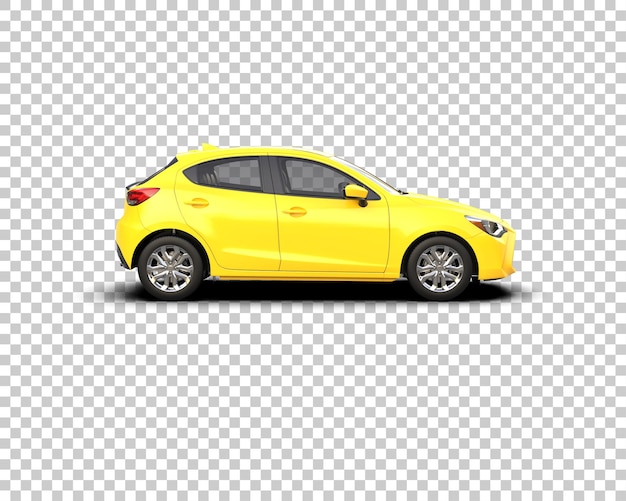 Realistisches Auto isoliert auf dem Hintergrund 3D-Rendering-Illustration