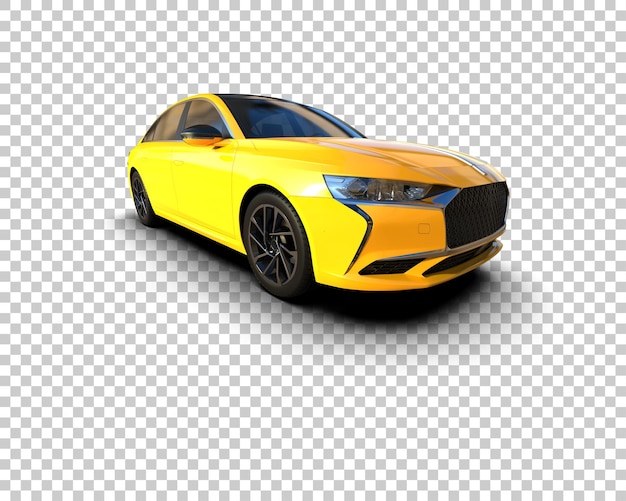 Realistisches Auto isoliert auf dem Hintergrund 3D-Rendering-Illustration