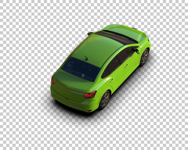 Realistisches Auto isoliert auf dem Hintergrund 3D-Rendering-Illustration
