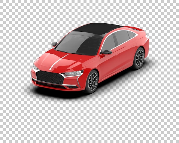 Realistisches Auto isoliert auf dem Hintergrund 3D-Rendering-Illustration