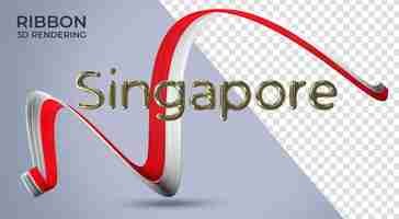 PSD realistisches band mit singapurischem text 3d-rendering