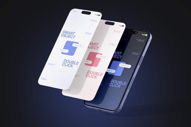 Realistisches Bildschirmmodell für ein Smartphone-Gerät