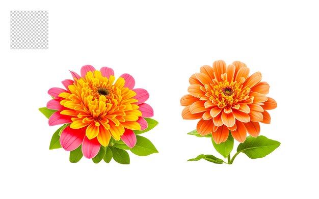 PSD realistisches blumenstrauß-png-set