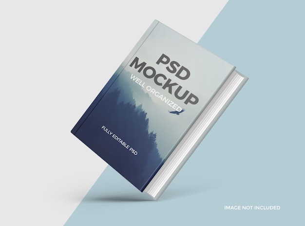 PSD realistisches buchdeckel-modelldesign