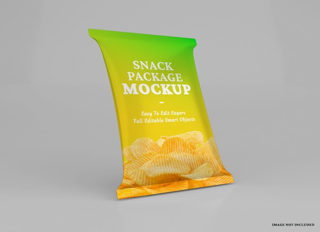 Realistisches design für snackverpackungen isoliert