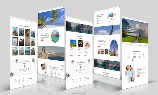 Realistisches Desktop-Mockup und Web-Browser-Bildschirmmockup-Vorlage mit bearbeitbarem Hintergrund