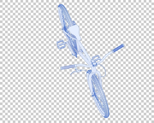 PSD realistisches fahrrad isoliert auf transparentem hintergrund 3d-rendering-illustration