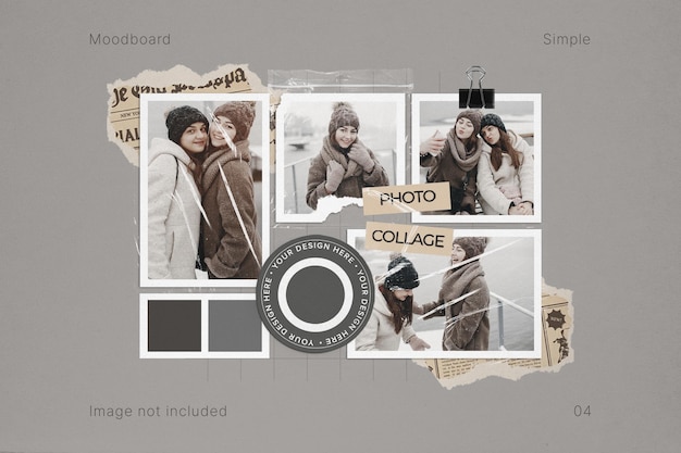 Realistisches Foto-Collage-Layout