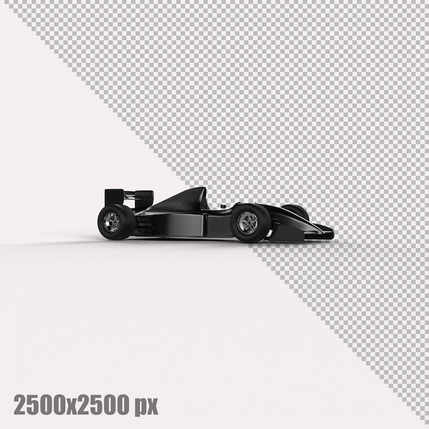 PSD realistisches graues formel-1-auto in 3d-rendering