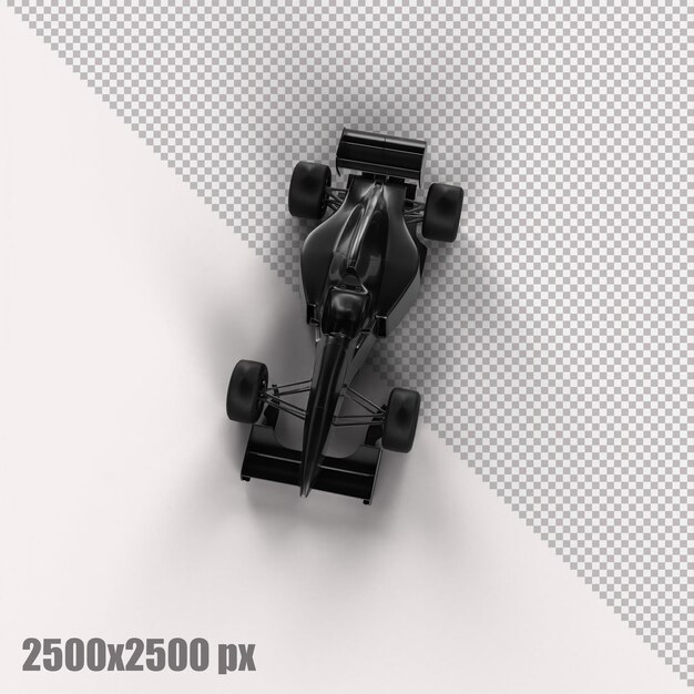 Realistisches graues Formel-1-Auto in 3D-Rendering